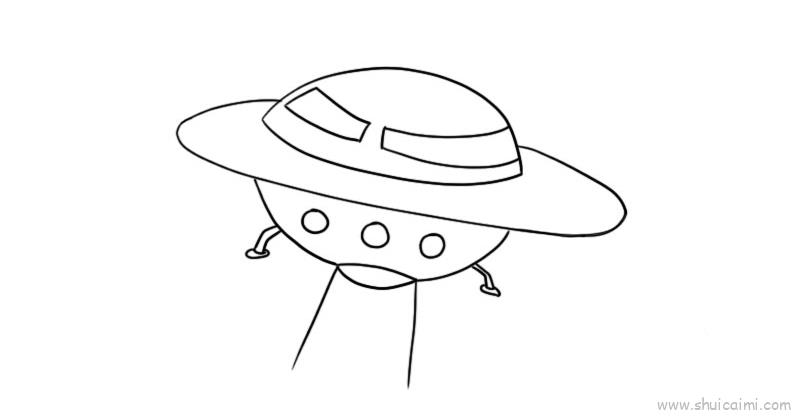 外星飞碟的简笔画图片