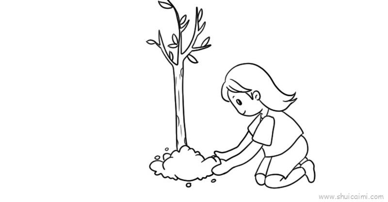 植树节儿童画怎么画 植树节简笔画顺序-图片4