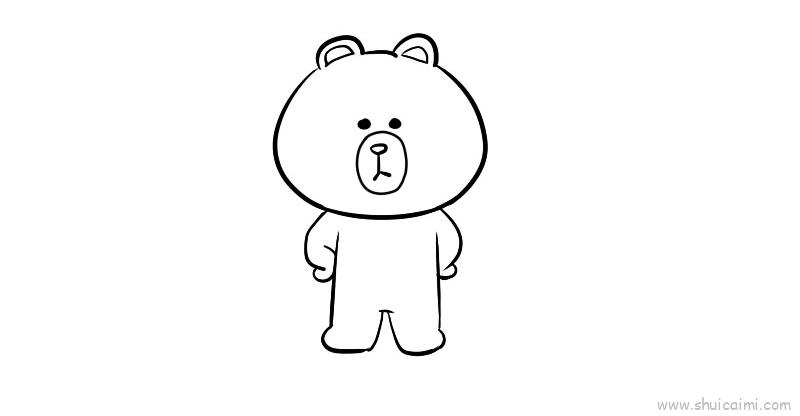 line熊简笔画图片