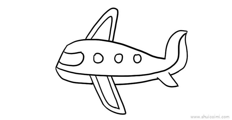 飞机儿童画怎么画 飞机简笔画简单