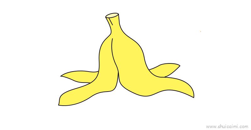 香蕉皮儿童画怎么画 香蕉皮简笔画简单又好看