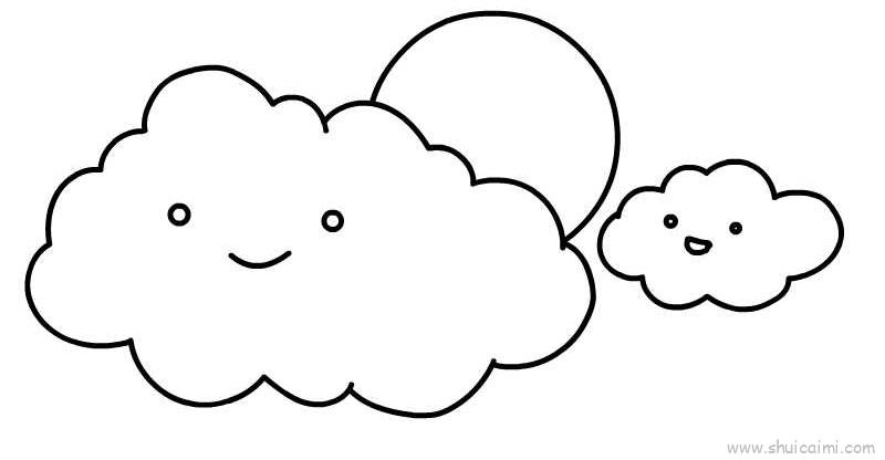 云朵儿童画怎么画云朵简笔画好看