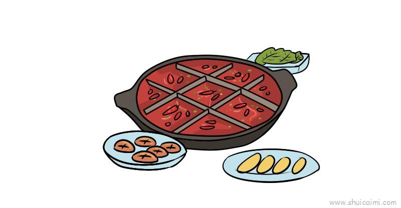 火锅肉类简笔画图片