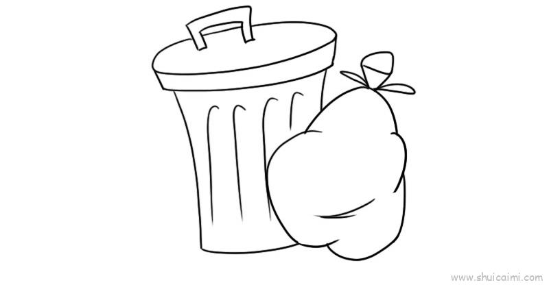 简单的垃圾桶怎么画?图片