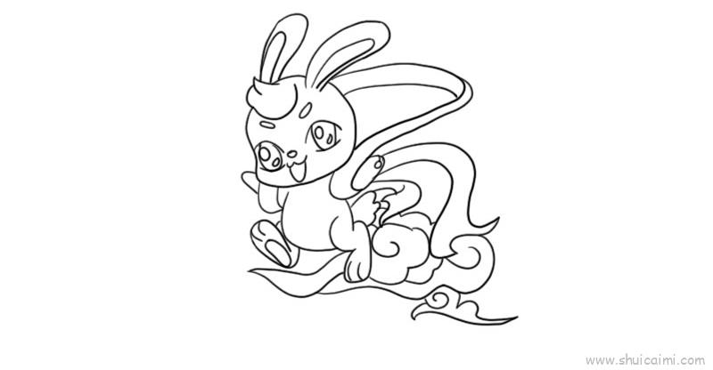 玉兔儿童画怎么画 玉兔简笔画简单