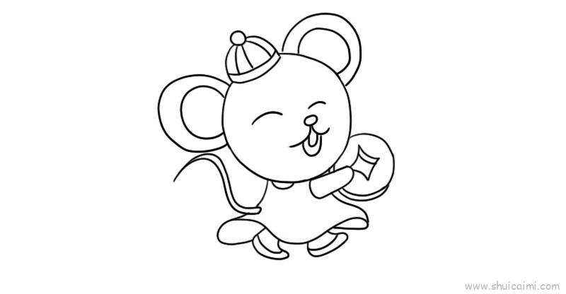 小老鼠儿童画可爱图片