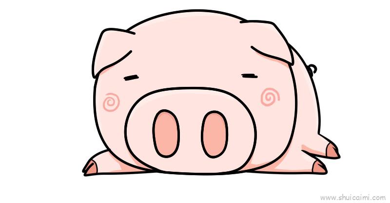 猪儿童画怎么画猪简笔画顺序