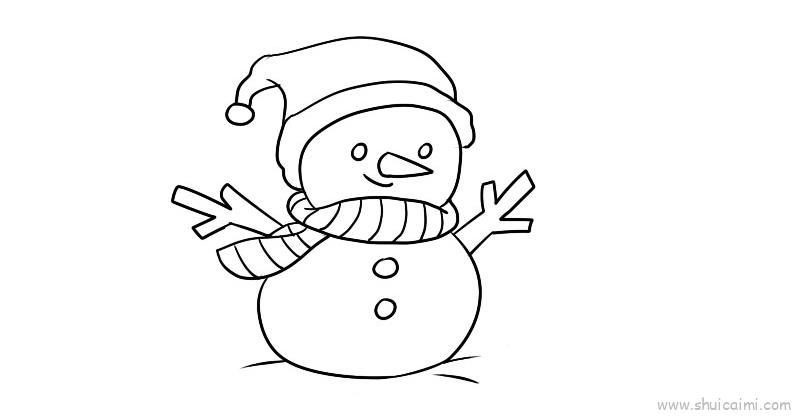 圣诞节雪人儿童画怎么画 圣诞节雪人简笔画简单又好看