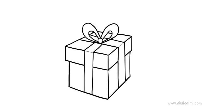 圣诞节礼物盒儿童画怎么画 圣诞节礼物盒简笔画步骤