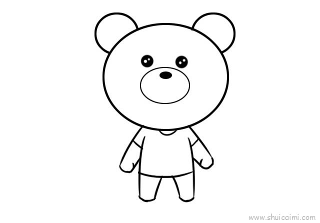 小熊最简单的画法图片