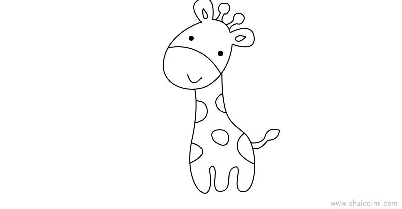 长颈鹿头简笔画可爱图片