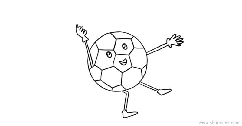 足球画法简笔画教学图片