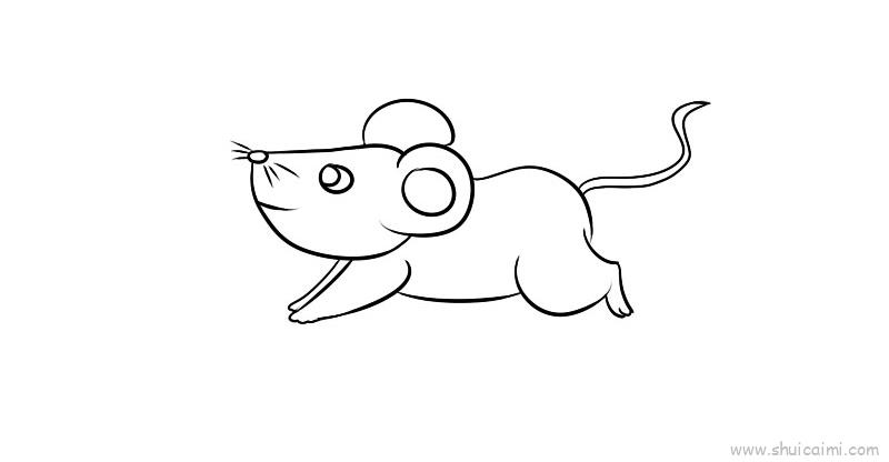 老鼠运动儿童画怎么画老鼠运动简笔画画法