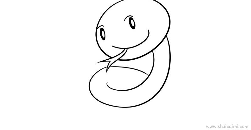 画蛇简笔画可爱恐怖图片