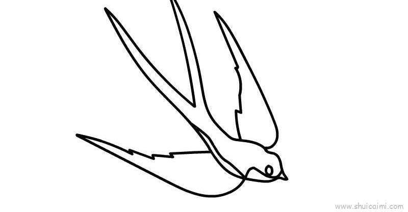 燕子飞行图简笔画图片