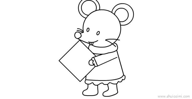 老鼠彩图可爱儿童画怎么画 老鼠彩图可爱简笔画简单又好看