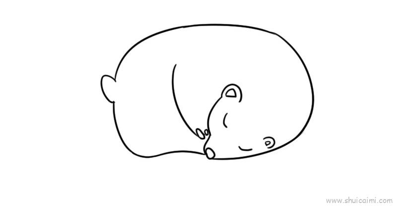 小动物冬眠的简笔画图片