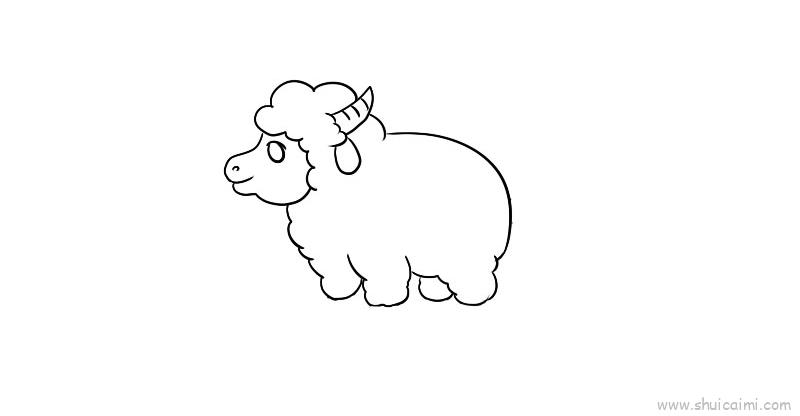 简笔羊的画法简笔画图片