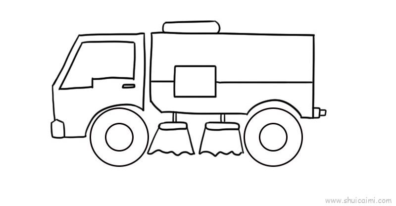 扫地车教程儿童画怎么画 扫地车教程简笔画图片大全