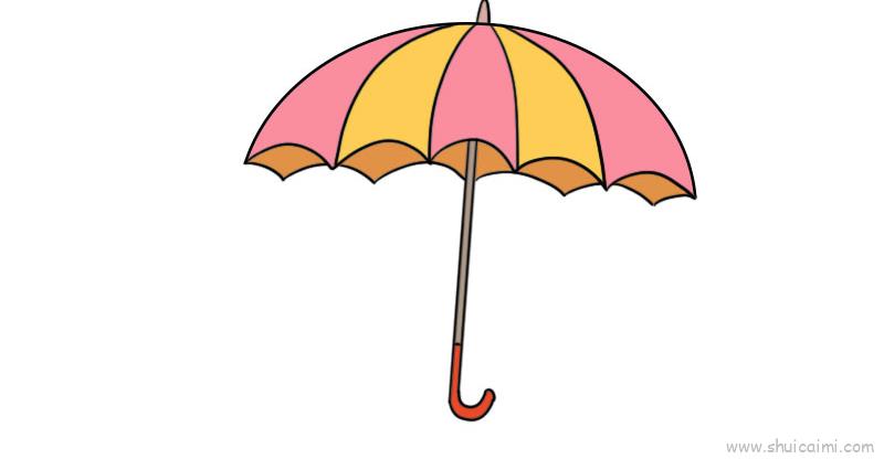 太阳伞简笔画夏天图片