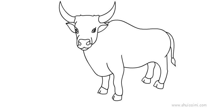 牛的画法 简化图片