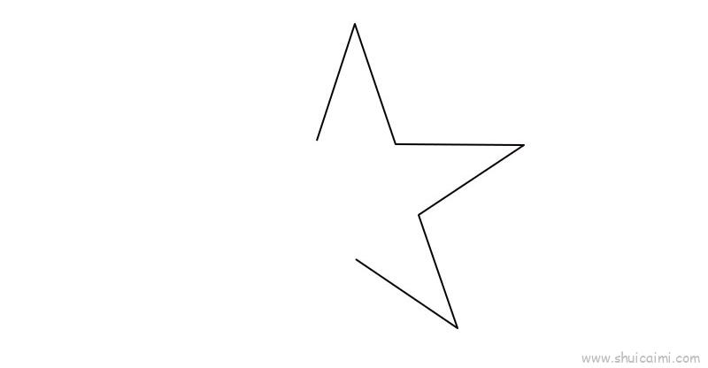 五角星简笔画菱形图片