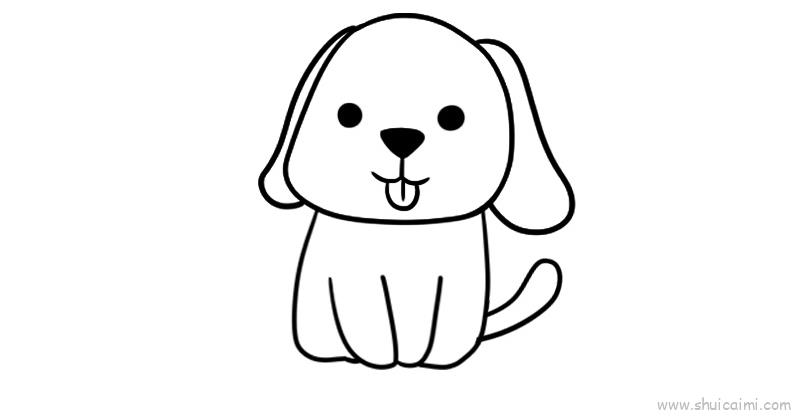 小狗儿童画怎么画 小狗简笔画图片