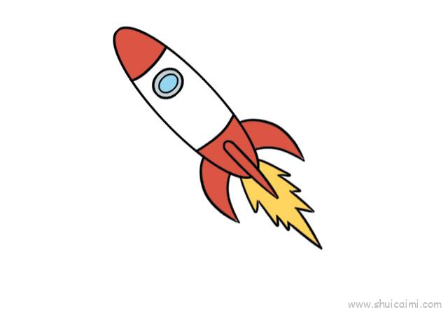 火箭儿童画怎么画 火箭简笔画简单