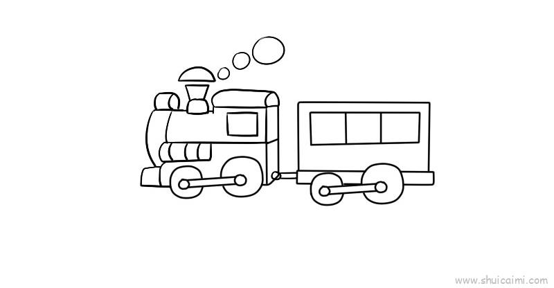 火车儿童画怎么画火车简笔画简单又好看