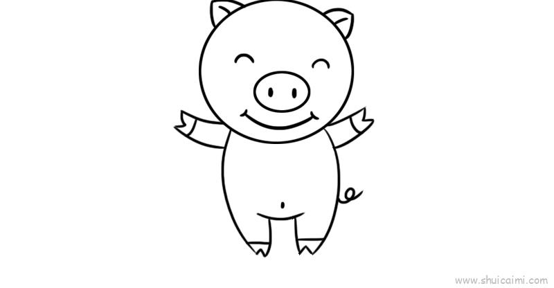 猪的照片简笔画图片