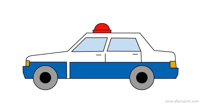 简单的警察车怎么画图片