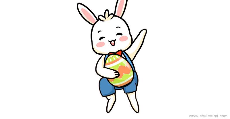 复活节兔子的简笔画图片