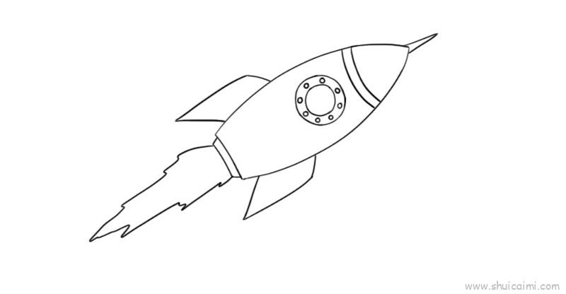 火箭儿童画怎么画 火箭简笔画图片大全
