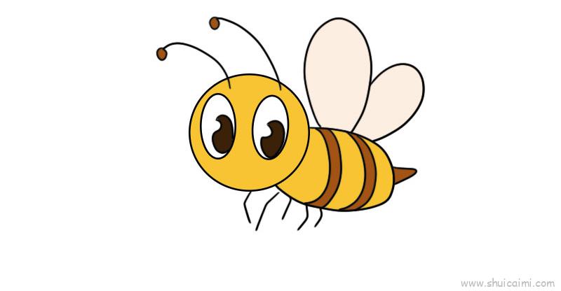 花蜜蜂简笔画图片