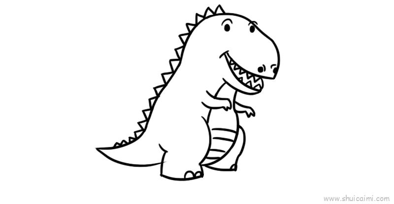 动物恐龙儿童画怎么画 动物恐龙简笔画图片