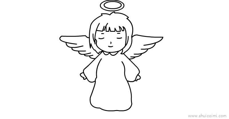 天使画法动漫图片