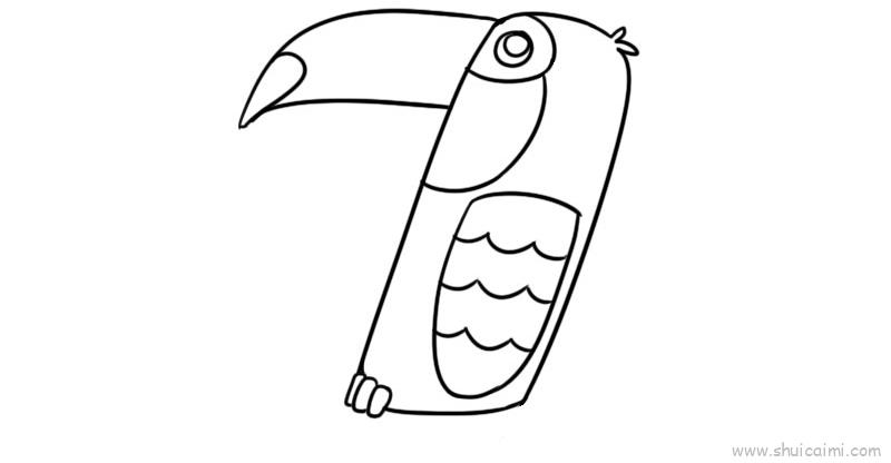 数字画鸟儿童画怎么画 数字画鸟简笔画简单