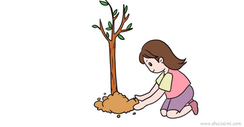 植树节儿童画怎么画 植树节简笔画顺序-图片1