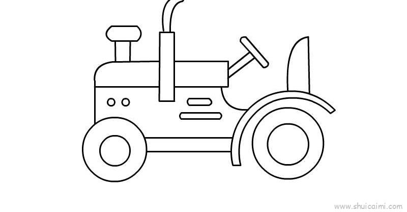 立体拖拉机的画法图片