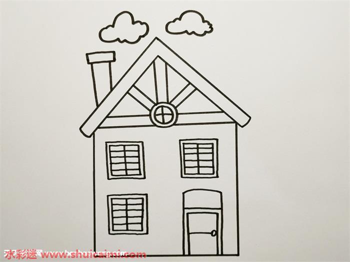 二年级画房子 简笔画图片