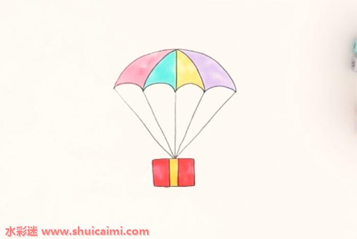 降落伞怎么画 降落伞简笔画简单易画彩色