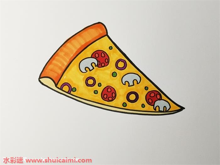 一步一步画披萨图片
