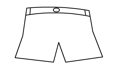 男生短裤画法图片