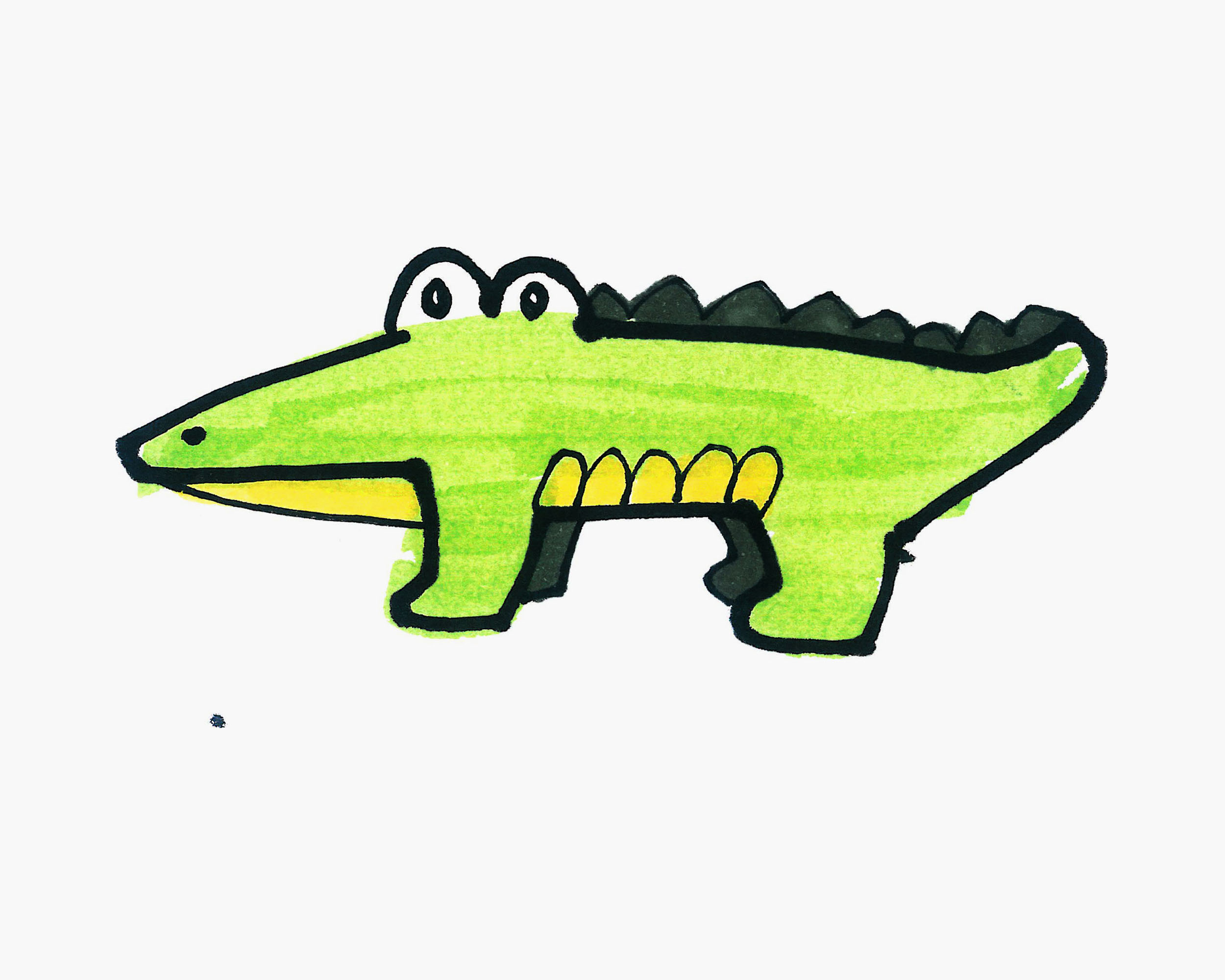 鳄鱼宝宝简笔画图片