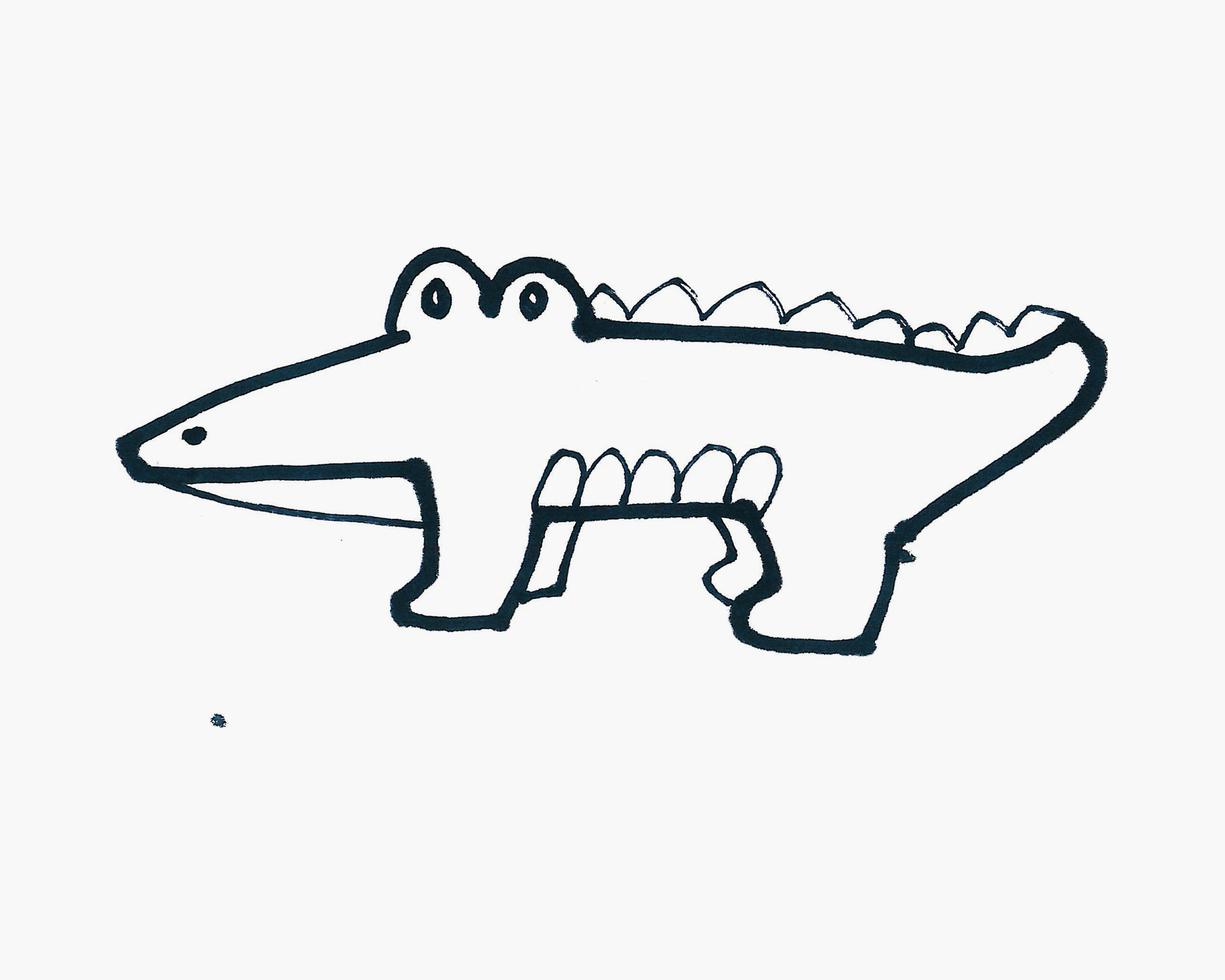 鳄鱼的画法怎么画简笔画图片大全
