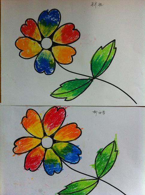 七色花的画法简笔画图片