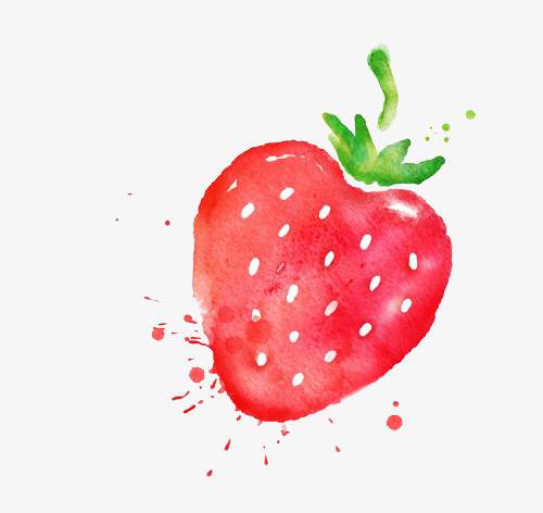 草莓水彩画 草莓水彩画图片