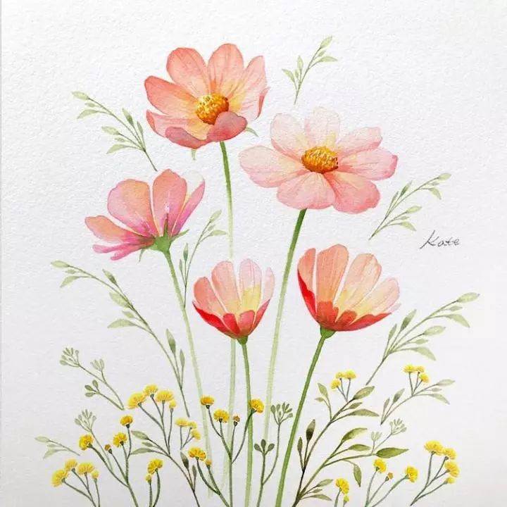 花卉水彩画简单花卉水彩画简单步骤 第3 水彩迷