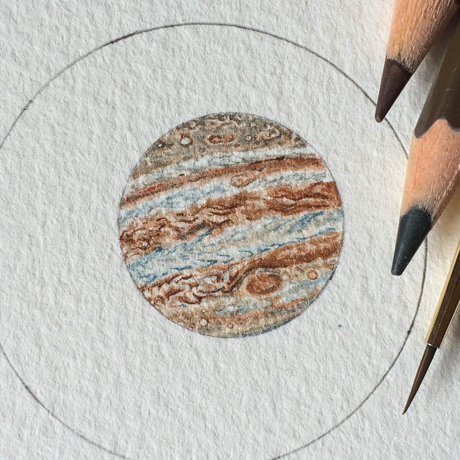 创意手绘木星图片下载流浪地球