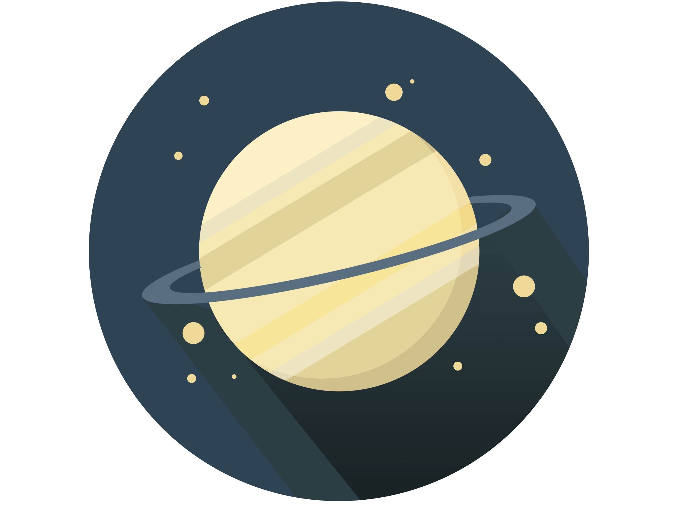 手绘木星icon创意矢量卡通木星插图设计